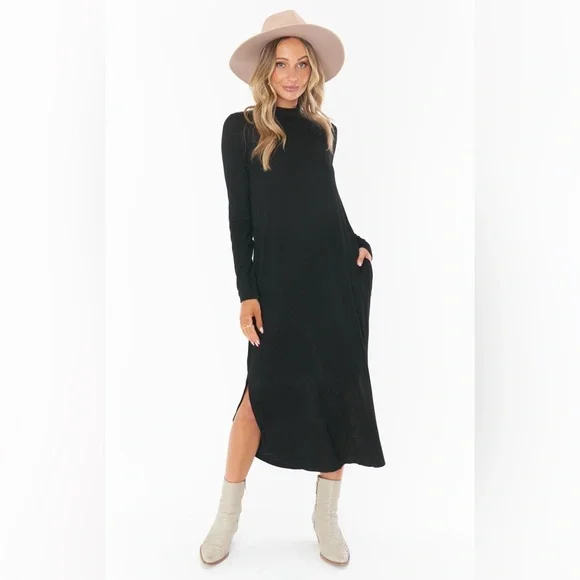 Show Me Your Mumu Sutton Midi Dress Black Show Me Your Mumu Sutton Midi Dress Black